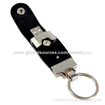 Leather Pen Drive ESU-L03, Cheap Price with Leather Case, Warranty Free for 2 Years, 64MB to 32GB